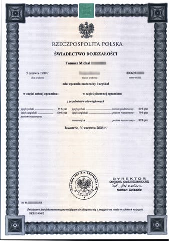 339px Swiadectwo Maturalne